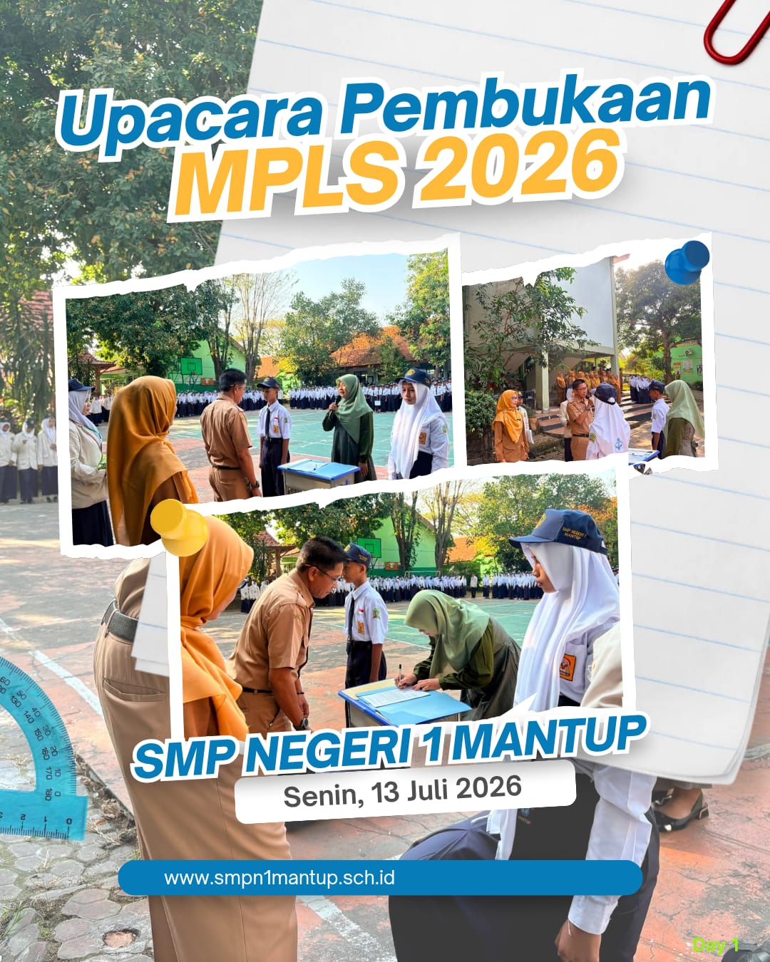 MPLS Ramah 2026 SMP Negeri 1 Mantup Resmi Dimulai, Sambut Murid Baru dengan Hangat dan Bermakna